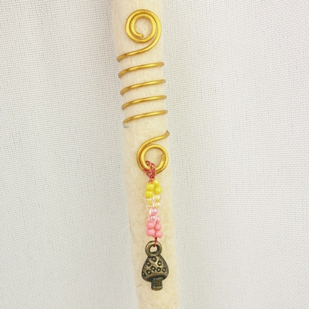 Mushroom Dreadlock/ Braid Bead